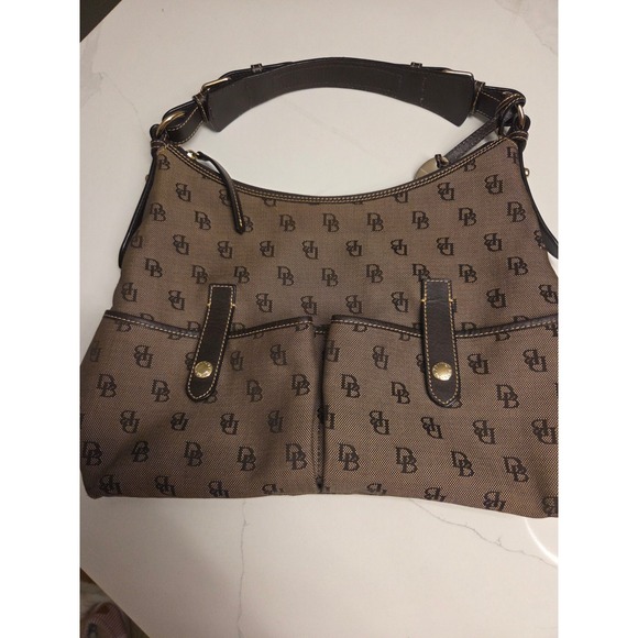 Dooney & Bourke Handbags - Dooney & Bourke Signature Monogram Shoulder Bag - Double Pocket (COA Included)